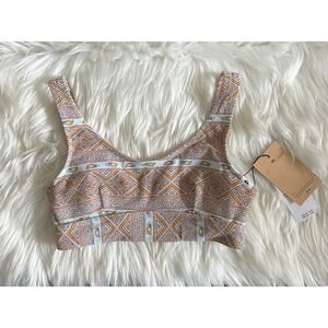 NWT Quiksilver Heritage Symbols Scoop Top XS